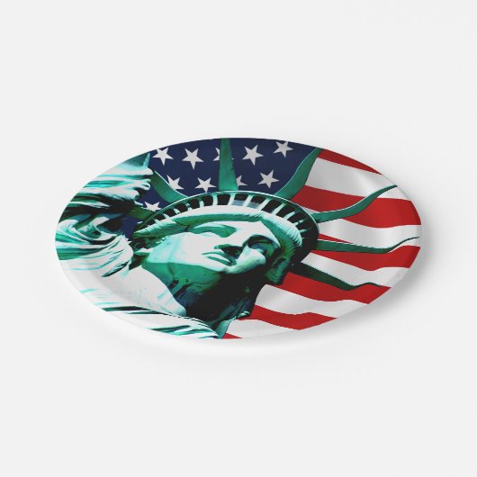 Vrijheidsbeeld, New York Papieren Bordje (Gekanteld)