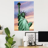 vrijheidsbeeld new york poster (Thuiskantoor)