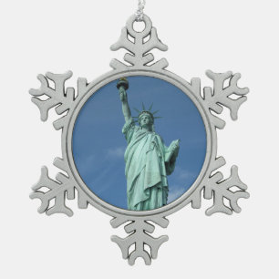 Vrijheidsbeeld, New York Tin Sneeuwvlok Ornament
