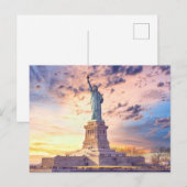 Vrijheidsbeeld, New York, Verenigde Staten Briefkaart (Voorkant / Achterkant)