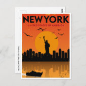  vrijheidsbeeld New York Verenigde Staten Briefkaart (Voorkant / Achterkant)