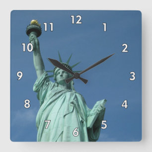 Vrijheidsbeeld New York Vierkante Klok
