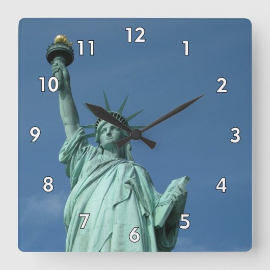 Vrijheidsbeeld New York Vierkante Klok (Voorkant)