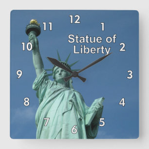 Vrijheidsbeeld New York Vierkante Klok