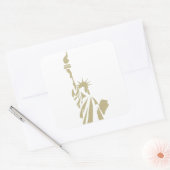Vrijheidsbeeld - Nieuw Colossus Patriotic Poem Vierkante Sticker (Envelop)