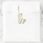 Vrijheidsbeeld - Nieuw Colossus Patriotic Poem Vierkante Sticker (Tas)