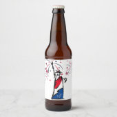Vrijheidsbeeld NY Red White en Blue Bier Etiket (Voorkant)
