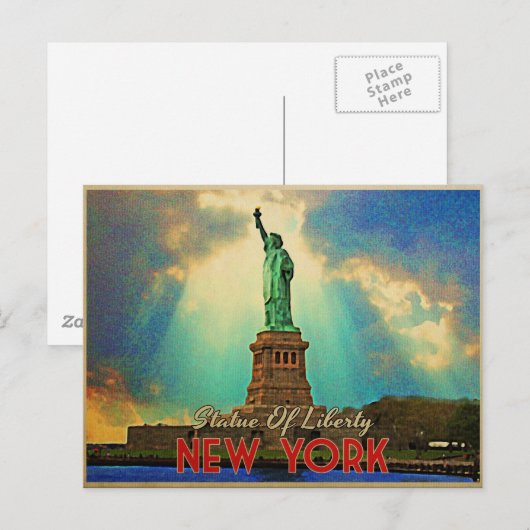 Vrijheidsbeeld NYC Briefkaart (Voorkant / Achterkant)