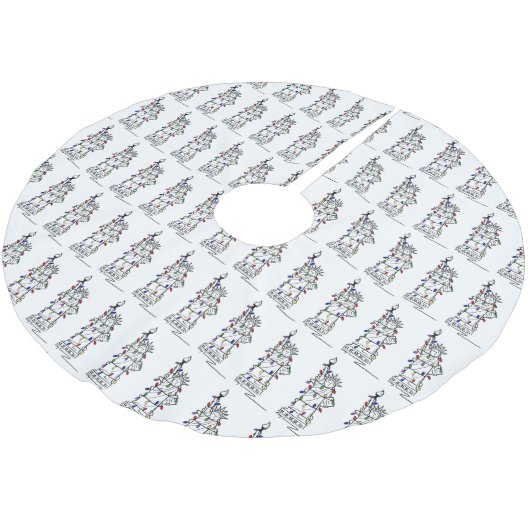 Vrijheidsbeeld NYC Lights New York Landmark Kerstboom Rok (Gekanteld)