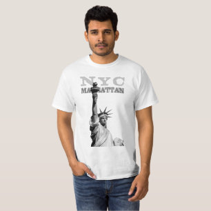 Vrijheidsbeeld Nyc Manhattan Mannen Modern T-shirt