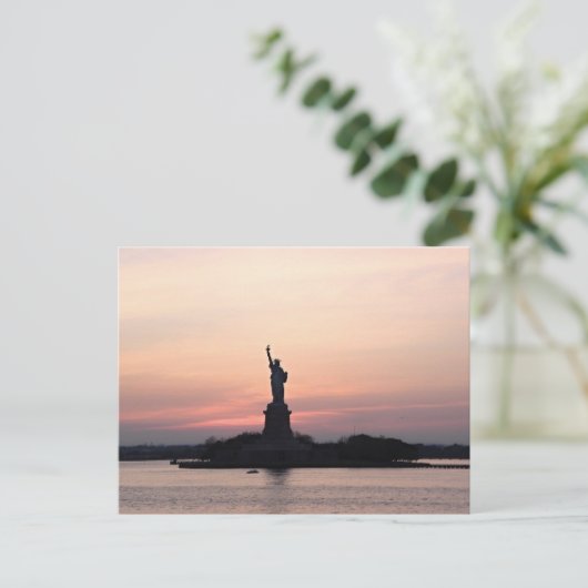 VRIJHEIDSBEELD NYC SUNSET BRIEFKAARTEN (Staand voorkant)