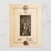 Vrijheidsbeeld Octrooidocument Briefkaart (Voorkant)