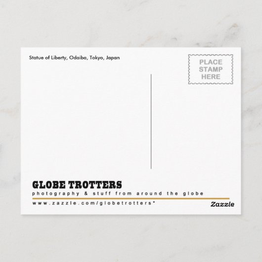 Vrijheidsbeeld, Odaiba, Tokio, Japan Briefkaart (Achterkant)