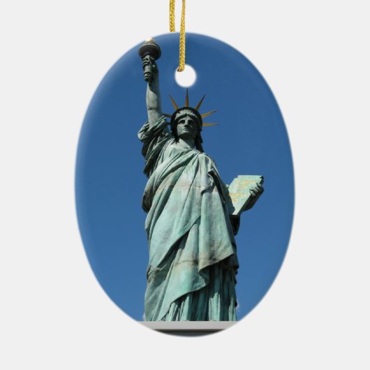 Vrijheidsbeeld, Odaiba, Tokio, Japan Keramisch Ornament (Achterkant)