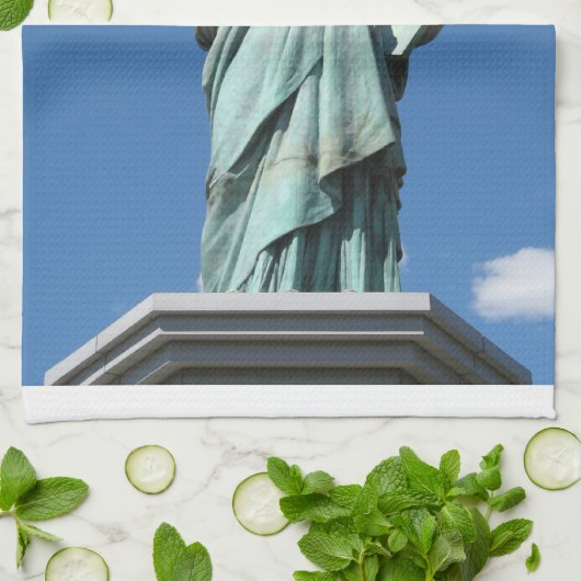 Vrijheidsbeeld, Odaiba, Tokio, Japan Theedoek (Gevouwen)