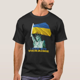 Vrijheidsbeeld Oekraïne vlag T-shirt