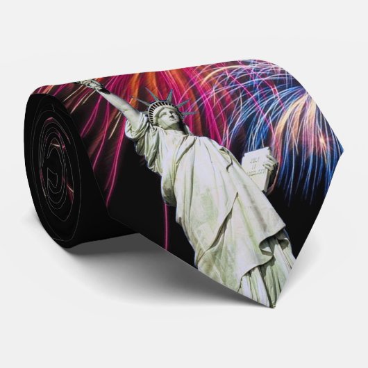 Vrijheidsbeeld - Onafhankelijkheidsdag feestdag Stropdas (Opgerold)