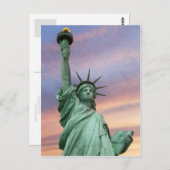 vrijheidsbeeld onder vivid sky briefkaart (Voorkant / Achterkant)