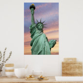 vrijheidsbeeld onder vivid sky poster (Keuken)