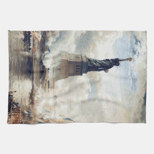 Vrijheidsbeeld onthulling 1886 theedoek (Horizontaal)