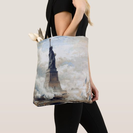 Vrijheidsbeeld onthulling 1886 tote bag (Dichtbij)