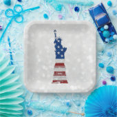 Vrijheidsbeeld op 4 juli Bord Glitter Paper (Feest)