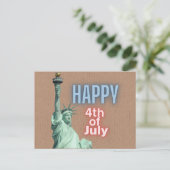 Vrijheidsbeeld op 4 juli briefkaart (Staand voorkant)