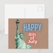 Vrijheidsbeeld op 4 juli briefkaart (Voorkant / Achterkant)