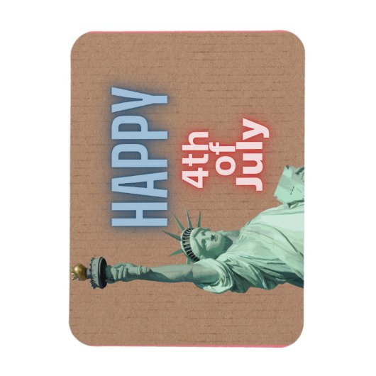 Vrijheidsbeeld op 4 juli magneet (Verticaal)