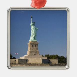 Vrijheidsbeeld op Liberty Island in New 2 Metalen Ornament