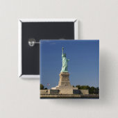 Vrijheidsbeeld op Liberty Island in New 2 Vierkante Button 5,1 Cm (Voorkant /achterkant)