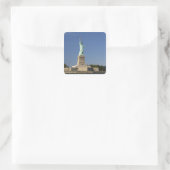 Vrijheidsbeeld op Liberty Island in New 2 Vierkante Sticker (Tas)
