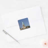Vrijheidsbeeld op Liberty Island in New 2 Vierkante Sticker (Envelop)