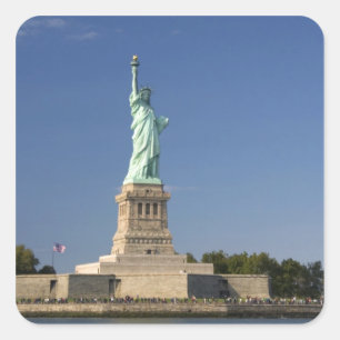 Vrijheidsbeeld op Liberty Island in New 2 Vierkante Sticker