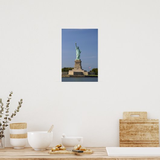Vrijheidsbeeld op Liberty Island in New York Poster (Keuken)