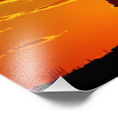 Vrijheidsbeeld op zonsondergang foto afdruk (Hoek)