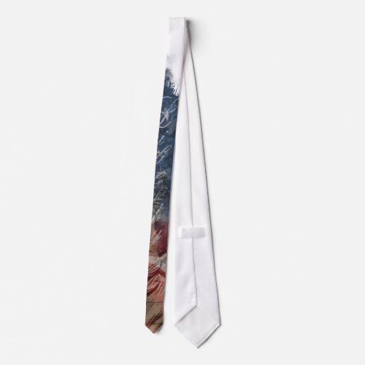 Vrijheidsbeeld Patriotic Necktie Stropdas (Achterkant)