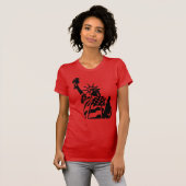 Vrijheidsbeeld Patriottisch Dames T-Shirt - 4e (Voorkant volledig)
