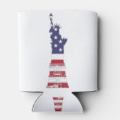 Vrijheidsbeeld Patriottische vlag Blikjeskoeler (Achterkant)
