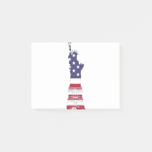 Vrijheidsbeeld Patriottische vlag Post-it® Notes (Voorkant)