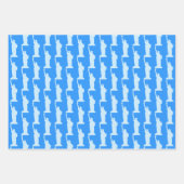 Vrijheidsbeeld Patroon Elegant Blauw New York Inpakpapier Vel (Voorkant)