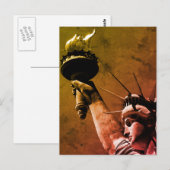 Vrijheidsbeeld Pop Art Autumn Colors Briefkaart (Voorkant / Achterkant)