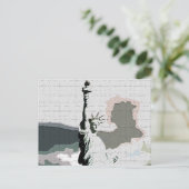 Vrijheidsbeeld Pop Art Briefkaart (Staand voorkant)