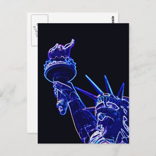 Vrijheidsbeeld Pop Art Briefkaart (Voorkant / Achterkant)
