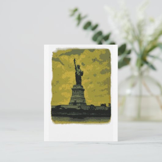 Vrijheidsbeeld Pop Art Briefkaart (Staand voorkant)