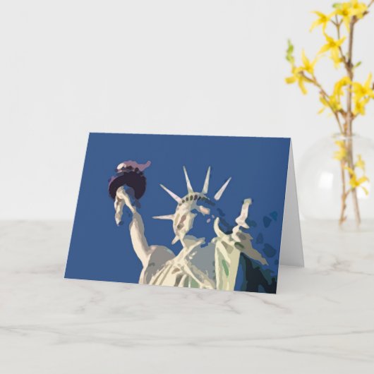 Vrijheidsbeeld Pop Art Kaart (Gele Bloem)