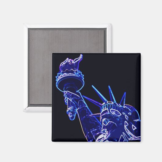 Vrijheidsbeeld Pop Art Magneet (Voorkant / Achterkant)