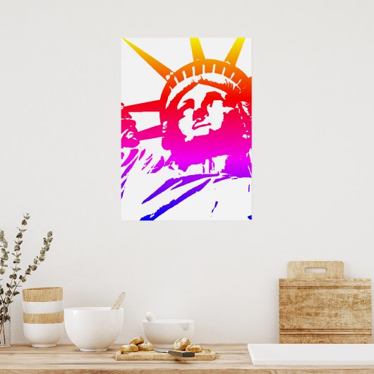 Vrijheidsbeeld Pop Art Poster (Keuken)