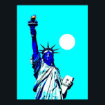 Vrijheidsbeeld Pop Art Poster<br><div class="desc">New York City - United States National and City Symbol Statues, Monuments and Buildings - Statue of Liberty Photo Artwork</div>
