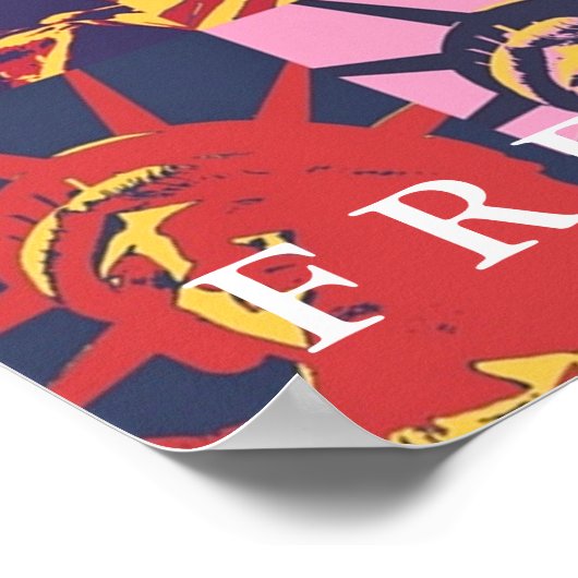 Vrijheidsbeeld Pop Art Poster (Hoek)